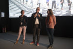 Projection L'esprit des lieux au cinéma Arletty - De gauche à droite : Elodie Sonnefraud, Serge Steyer et Sylvie Plunian
